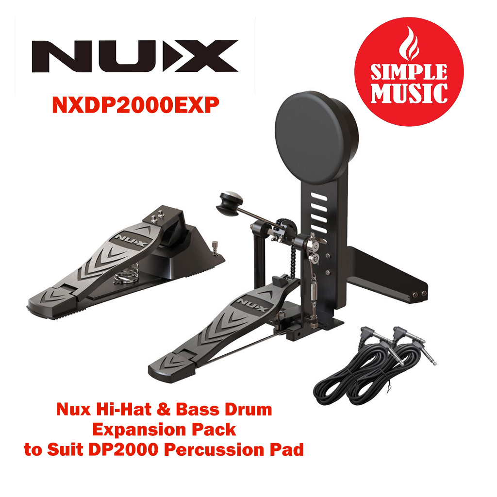 NUX Hi-Hat & Bass Drum Expansion Pack to Suit DP2000 Percussion Octo Pad NXDP2000EXP